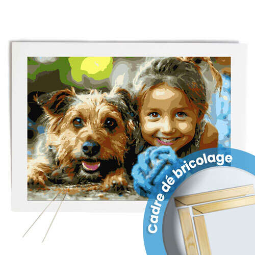 Kit de peinture par numéros personnalisé avec un design de photo de famille